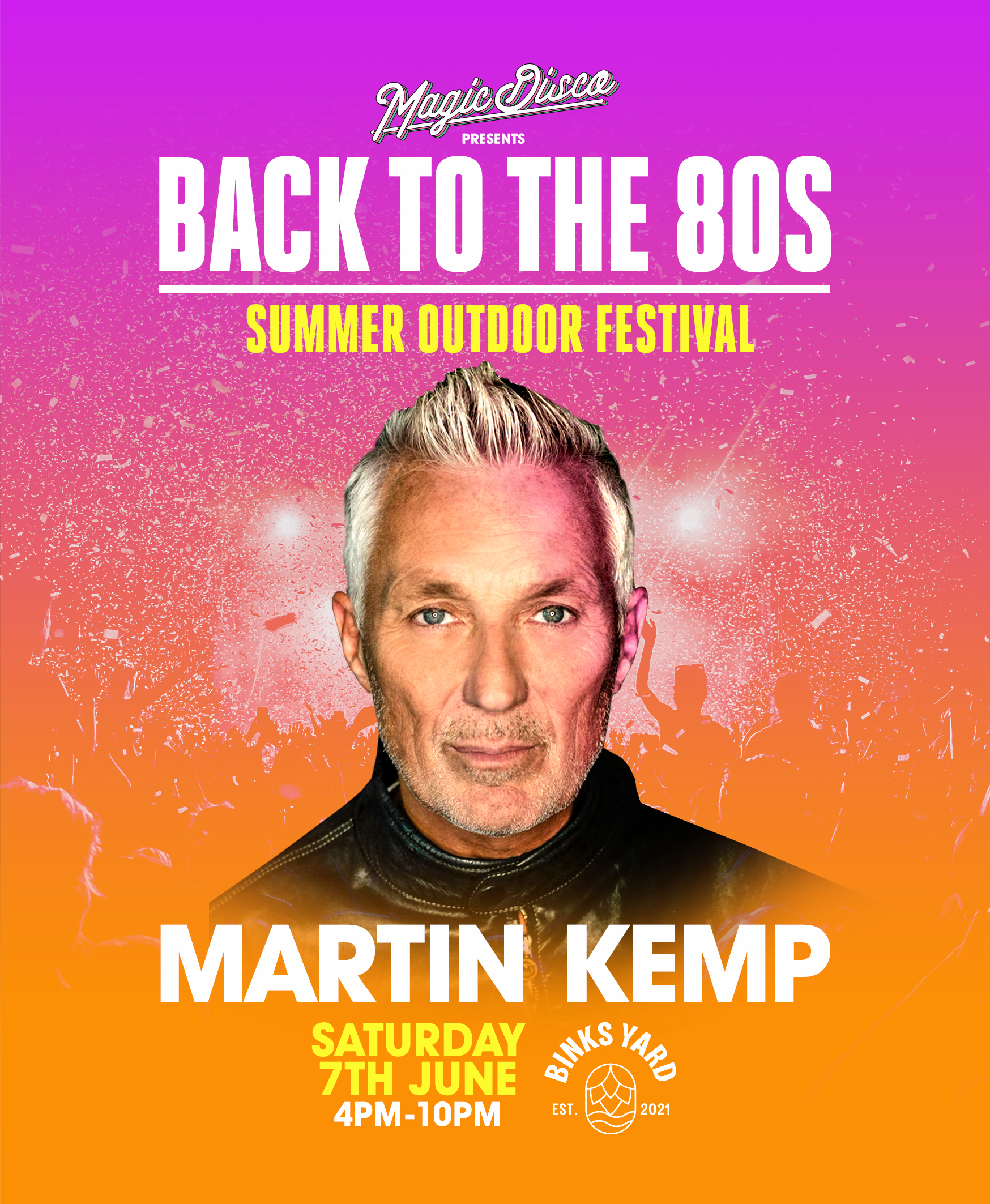 Martin Kemp’s Back to the 80’s Outdoor Party