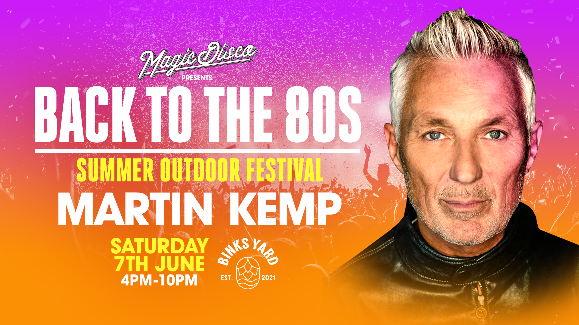 Martin Kemp’s Back to the 80’s Outdoor Party
